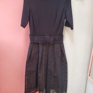 Black Womens Dress with Bow Waist